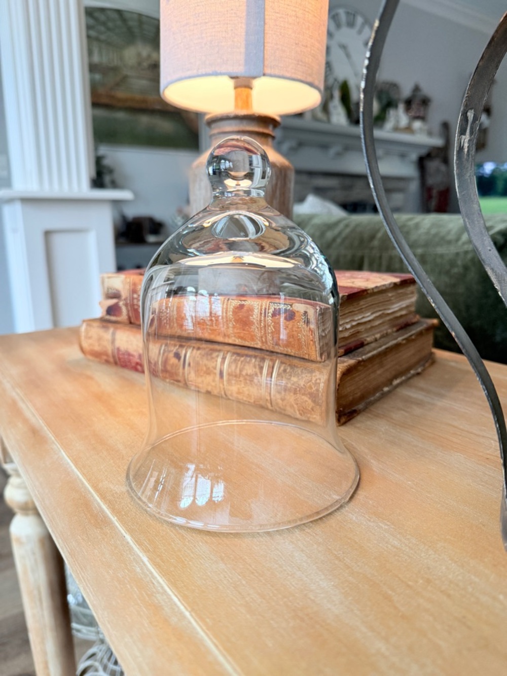 ❤️RESERVED❤️DO NOT BUY!Vintage French Crystal Cloche Bell Jar - Picture 3 of 10